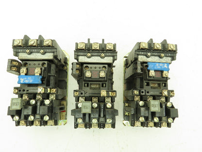 Allen Bradley 509-AOD Motor Starter Contactor 5Hp 3Ph 600V 18A Series B Lot of 3