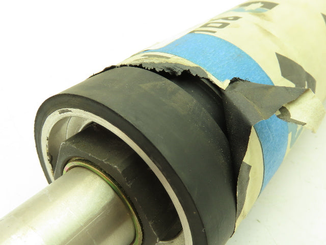 Finzer Film Feed Black Rubber Grooved Roller 3-1/8"x 30.5" Shaft Mount