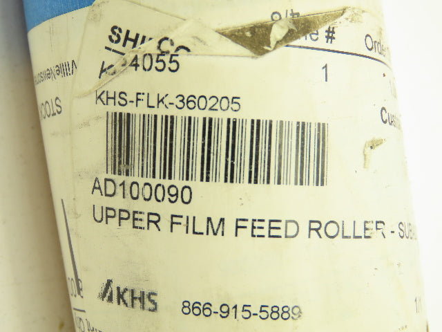 KHS Film Feed Black Steel Roller 2.2"x 30" Shaft Mount