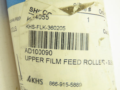 KHS Film Feed Black Steel Roller 2.2"x 30" Shaft Mount
