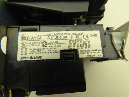 Allen Bradley 509-AOD-A1E Motor Starter Contactor 120V Coil Ser B Size 0 600V 5A