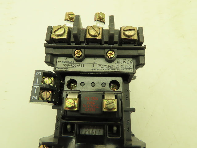 Allen Bradley 509-AOD-A1E Motor Starter Contactor 120V Coil Ser B Size 0 600V 5A