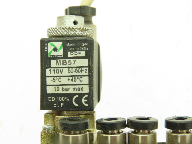 Pneumax 505.52.0.12 Pneumatic 8-Station MB57 Solenoid Valve Bank 120V
