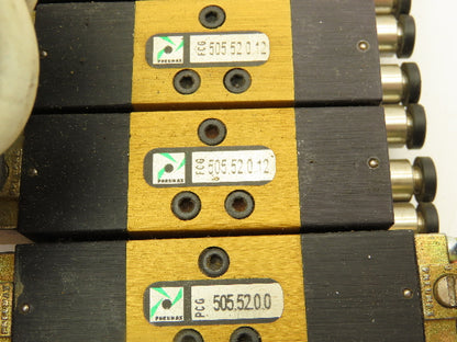 Pneumax 505.52.0.12 Pneumatic 8-Station MB57 Solenoid Valve Bank 120V