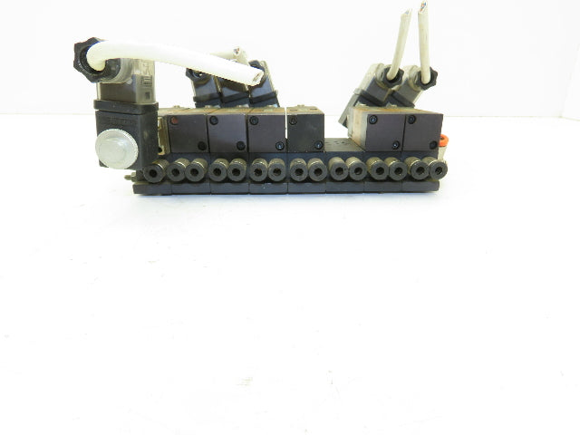 Pneumax 505.52.0.12 Pneumatic 8-Station MB57 Solenoid Valve Bank 120V