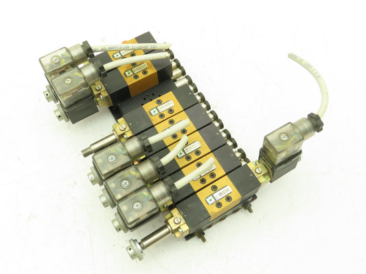 Pneumax 505.52.0.12 Pneumatic 8-Station MB57 Solenoid Valve Bank 120V