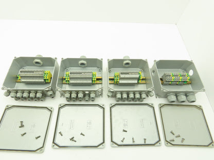 ILME 6x7x3" Wireway Enclosure Junction Box Terminal Block DIN Rail  Lot of 4
