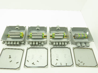 ILME 6x7x3" Wireway Enclosure Junction Box Terminal Block DIN Rail  Lot of 4