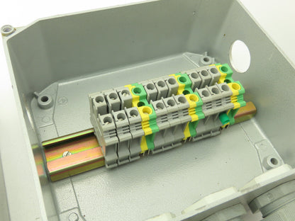 ILME 6x7x3" Wireway Enclosure Junction Box Terminal Block DIN Rail  Lot of 4