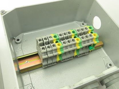 ILME 6x7x3" Wireway Enclosure Junction Box Terminal Block DIN Rail  Lot of 4