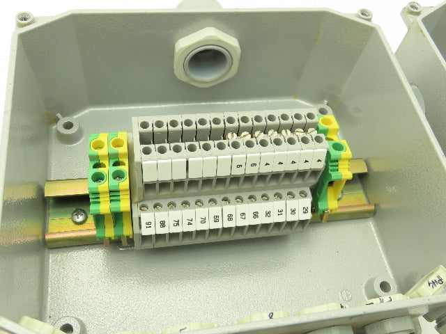 ILME 6x7x3" Wireway Enclosure Junction Box Terminal Block DIN Rail  Lot of 4
