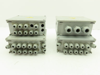 ILME 6x7x3" Wireway Enclosure Junction Box Terminal Block DIN Rail  Lot of 4
