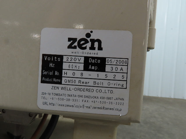 Zen Well Ordered Vibratory Hopper Feeder Pneumatic Automated O-Ring Insertion