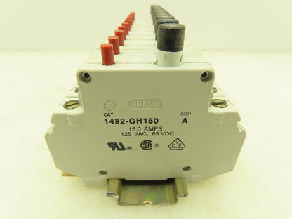 Allen Bradley 1492-GH150 Mini Circuit Breaker 15A 125V Ser A Style GH Lot of 11