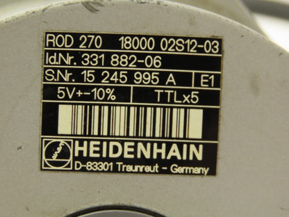 Heidenhain ROD 270 18000 02S12-03 Incremental Servo Encoder 10mm Shaft