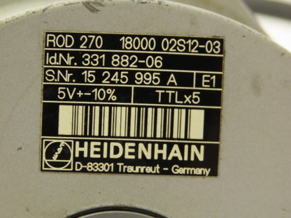 Heidenhain ROD 270 18000 02S12-03 Incremental Servo Encoder 10mm Shaft