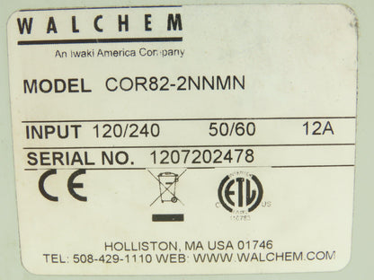 Walchem COR82-2NNMN Guardian Series Metal Finishing Controller 8 Relay Panel