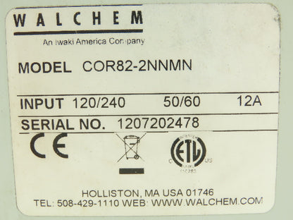 Walchem COR82-2NNMN Guardian Series Metal Finishing Controller 8 Relay Panel