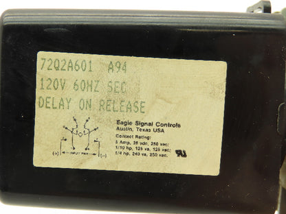 Eagle Signal Controls 72Q2A601 Time Delay Relay Timer 0.05-100 Sec Delay On