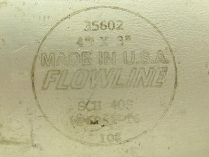 Flowline 4"x 3" SCH 40 Aluminum Sq Flange Reducer Fitting