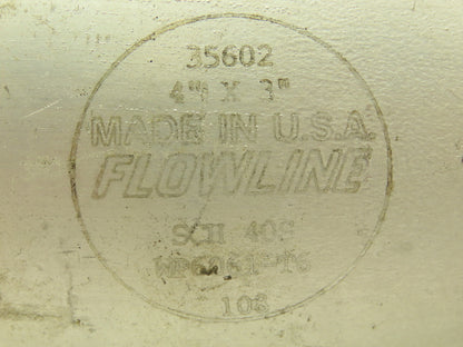 Flowline 4"x 3" SCH 40 Aluminum Sq Flange Reducer Fitting