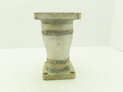 Flowline 4"x 3" SCH 40 Aluminum Sq Flange Reducer Fitting