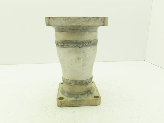 Flowline 4"x 3" SCH 40 Aluminum Sq Flange Reducer Fitting