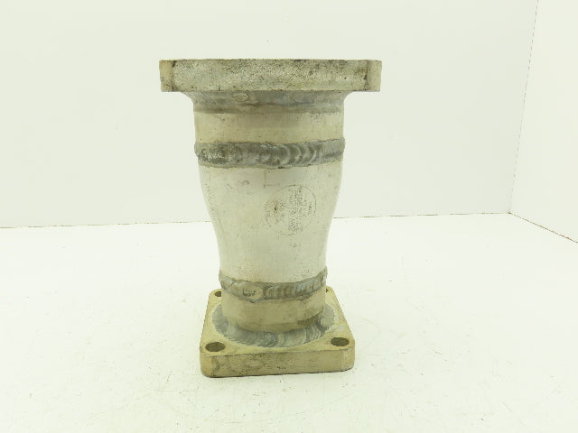 Flowline 4"x 3" SCH 40 Aluminum Sq Flange Reducer Fitting