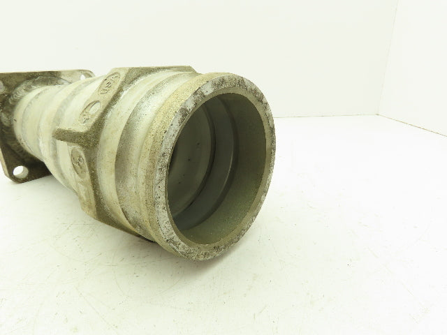 Flowline 4x3" SCH 40 Aluminum Butt Weld Reducer 4" Cam Lock x 3" Sq Flange
