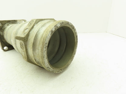 Flowline 4x3" SCH 40 Aluminum Butt Weld Reducer 4" Cam Lock x 3" Sq Flange