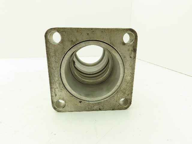 Flowline 4x3" SCH 40 Aluminum Butt Weld Reducer 4" Cam Lock x 3" Sq Flange