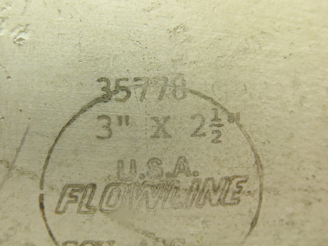 Flowline 3x2.5" SCH-40S Aluminum Butt Weld Reducer 3" Cam Lock x 2-1/2" Flange