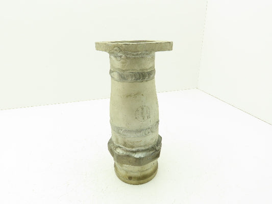 Flowline 3x2.5" SCH-40S Aluminum Butt Weld Reducer 3" Cam Lock x 2-1/2" Flange