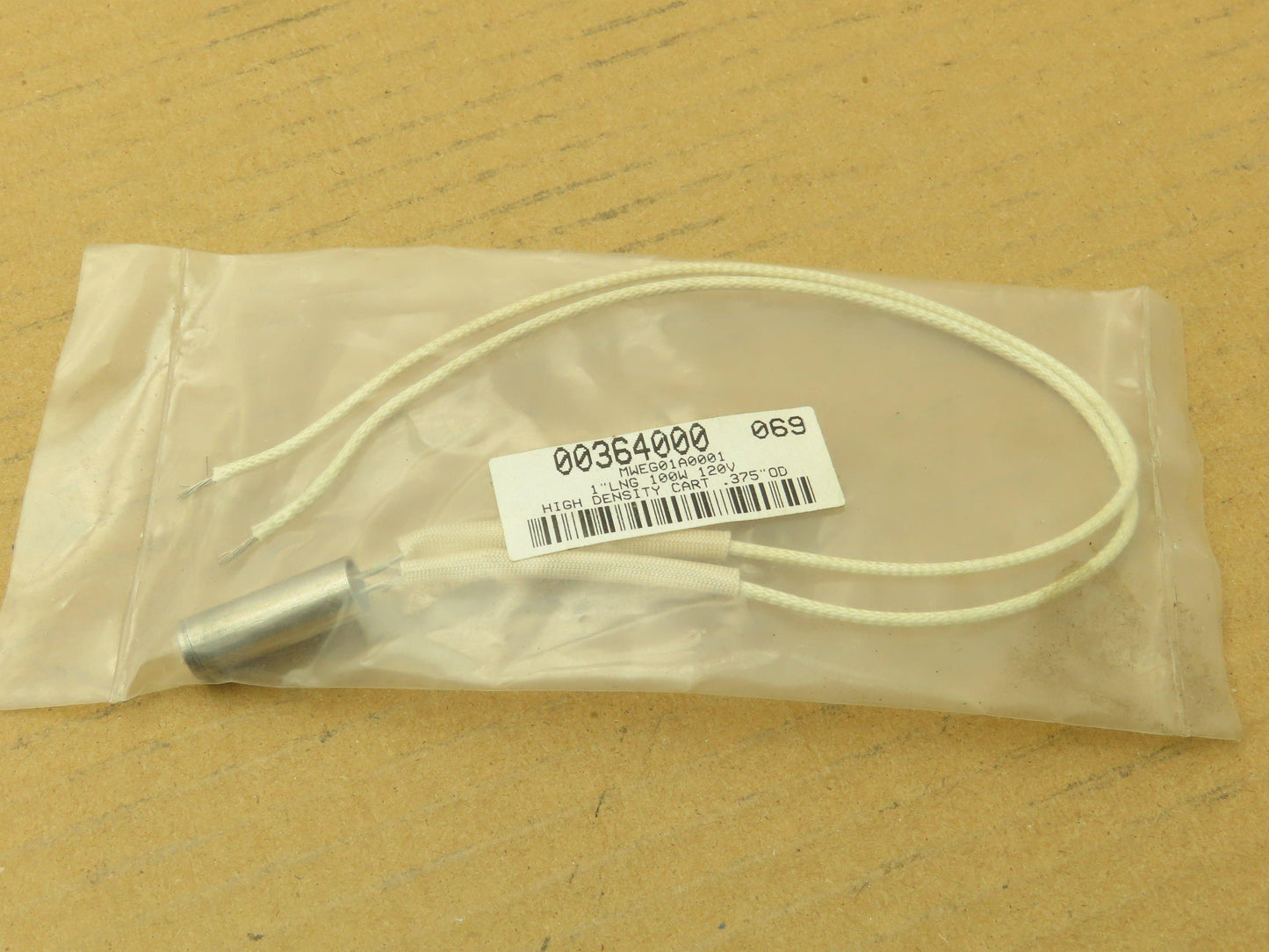 Ogden MWEG01A001 High Density Heating Element Cartridge 100W 120V 1" L .375 OD