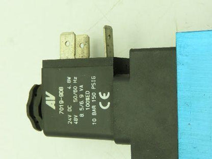 Automatic Valve L2004CBWDW-DB AV 5/3 Solenoid Valve 5 Port 3 Pos 3/8" NPT 24VDC
