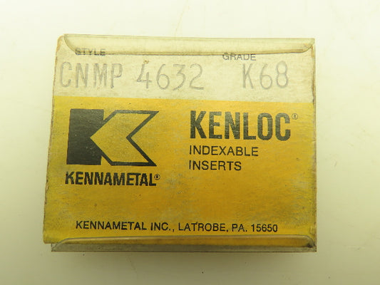 Kennametal CNMP 4632 Carbide Insert Grade K68   Lot of 10pcs