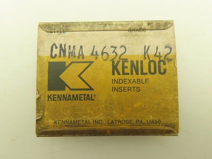 Kennametal CNMA 4632 Carbide Insert Grade K42   Lot of 10pcs