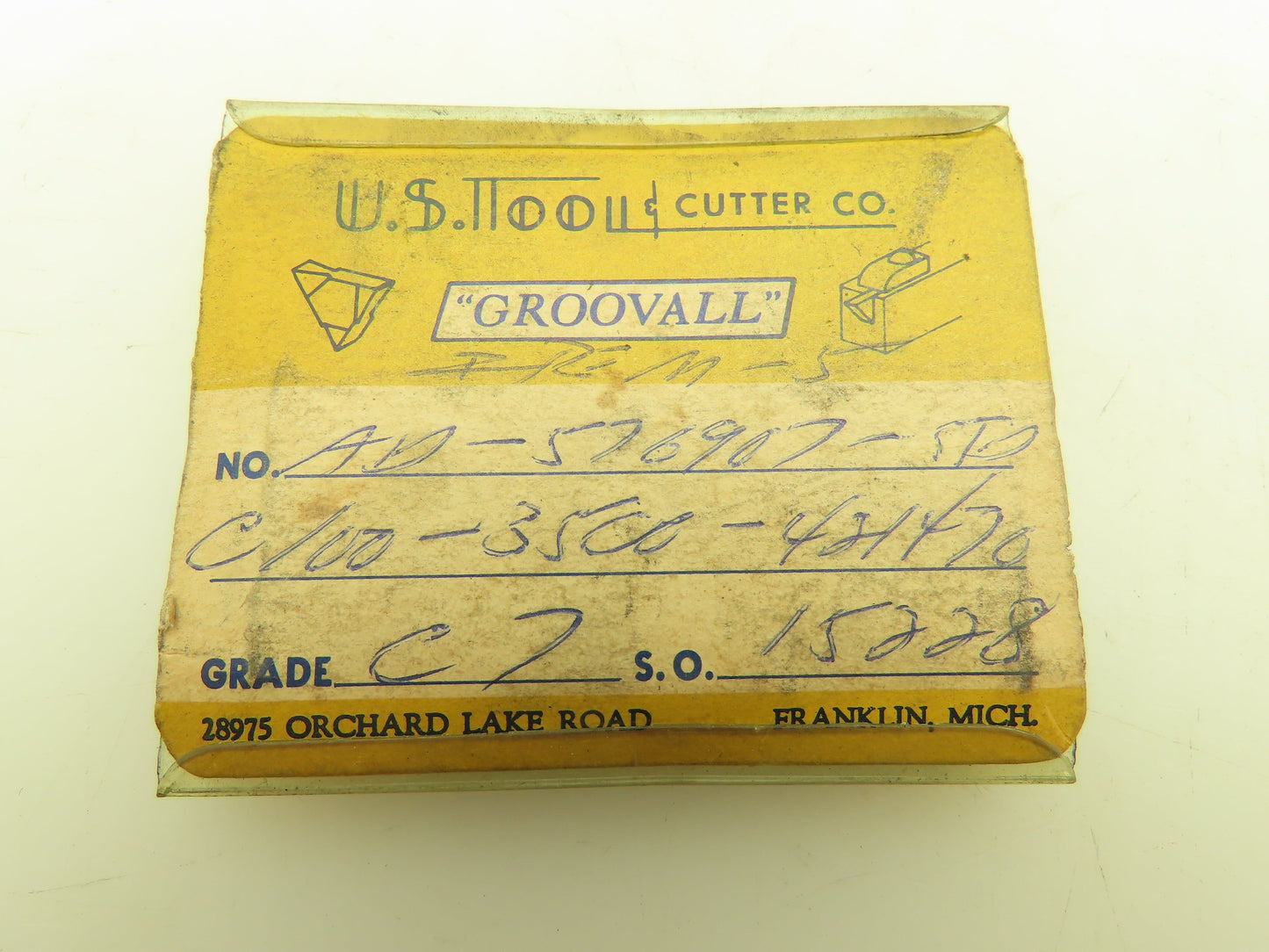 US Tool Groovall AD-576907-STD Carbide Insert Grade C7   Lot of 10pcs