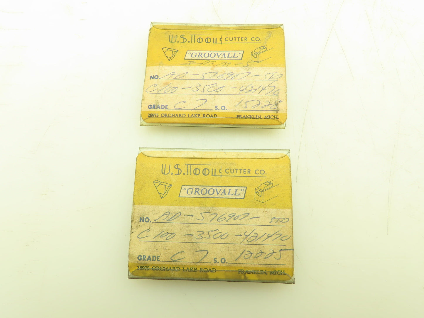 US Tool Groovall AD-576907-STD Carbide Insert Grade C7   Lot of 10pcs
