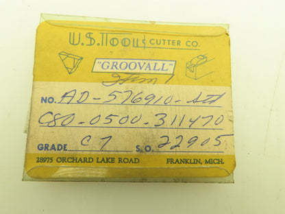 US Tool Groovall AD-576910 Carbide Insert Grade C7   Lot of 20pcs