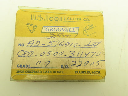 US Tool Groovall AD-576910 Carbide Insert Grade C7   Lot of 20pcs