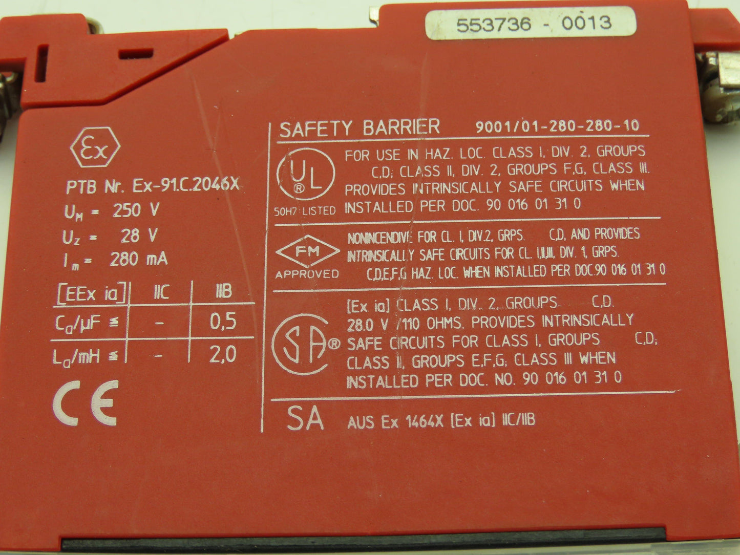 Stahl 9001/01-280-280-10 Intrinspak Safety Barrier Module Lot of 3