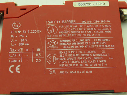 Stahl 9001/01-280-280-10 Intrinspak Safety Barrier Module Lot of 3