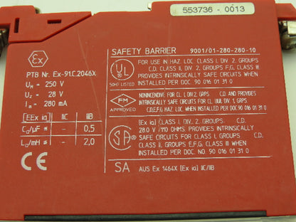Stahl 9001/01-280-280-10 Intrinspak Safety Barrier Module Lot of 3