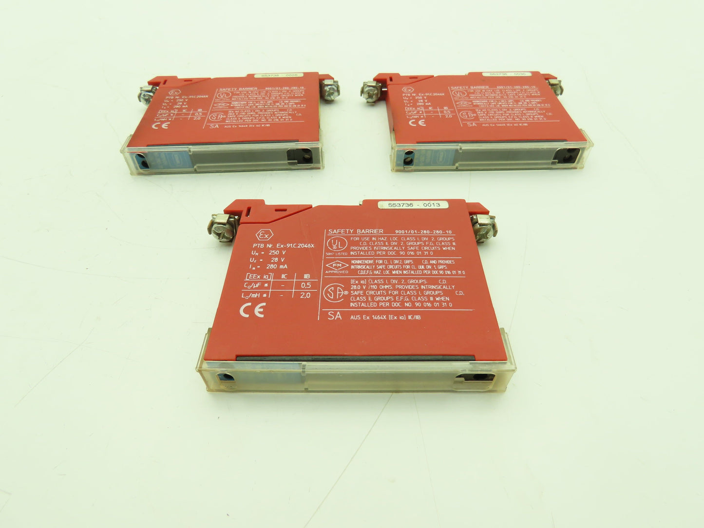 Stahl 9001/01-280-280-10 Intrinspak Safety Barrier Module Lot of 3