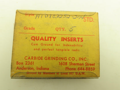 Carbide Grinding Co ATD803252-274 Carbide Insert Grade    Lot of 18pcs