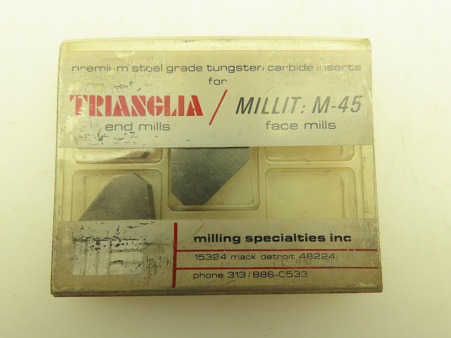 Trianglia MSS-CU  M-45 Face Mill Carbide Insert   Lot of 38pcs