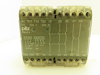 Pilz PNOZ 4 24 V DC 3S1S10 474995 Safety Control Relay E Stop 24V