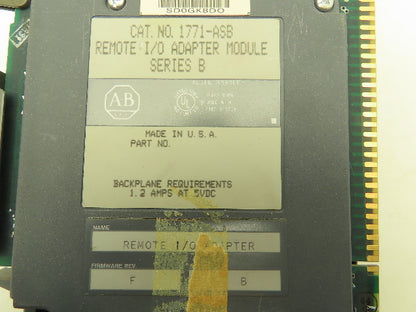 Allen Bradley 1771-ASB Remote I/O Adapter Series B