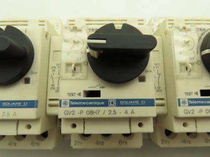 Manual Motor Starter Circuit Breaker 3P 2.5-4A 600V 1.6-2.5A 600V Mixed Lot of 8